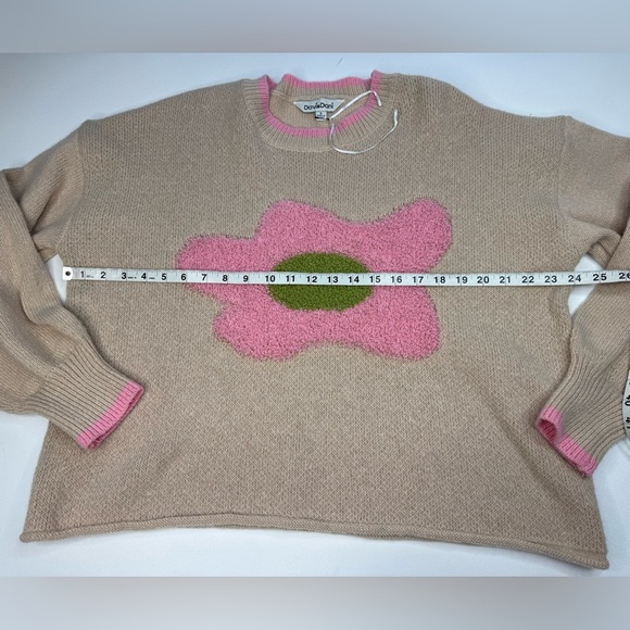 NWOT DAVI & DANI Oversized Textured Knit Daisy Sweater Womens Small - Picture 6 of 11